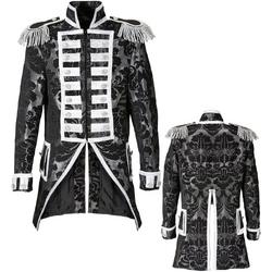 Middeleeuwen & Renaissance Kostuum | Royale Frackjas Parade Zilver Man | Large | Halloween | Verkleedkleding